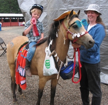 Cassie at first show, 3 years old